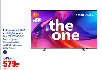 Makro Philips smart uhd ambilight led-tv aanbieding