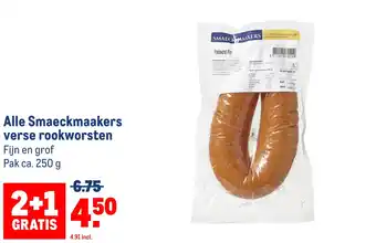 Makro Alle smaeckmaakers verse rookworsten aanbieding