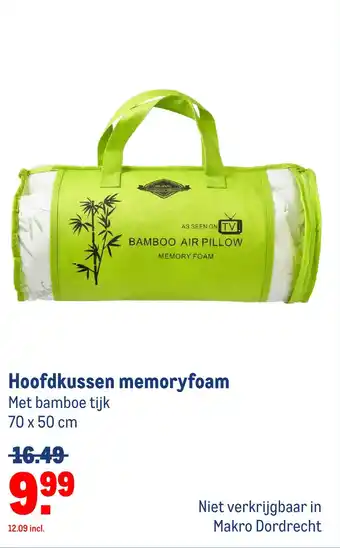 Makro Hoofdkussen memoryfoam aanbieding