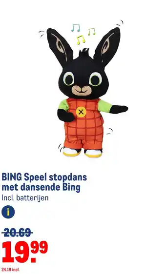 Makro Bing speel stopdans met dansende bing aanbieding