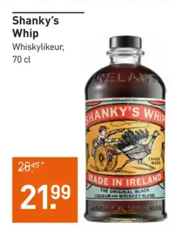 Gall & Gall Shanky's Whip Whiskylikeur, 70 cl aanbieding