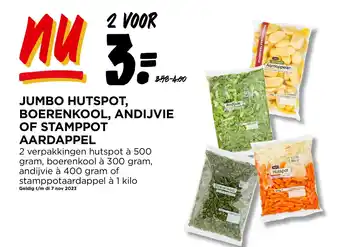 Jumbo JUMBO HUTSPOT, BOERENKOOL, ANDIJVIE OF STAMPPOT AARDAPPEL aanbieding