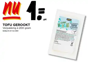 Jumbo TOFU GEROOKT Verpakking à 200 gram aanbieding