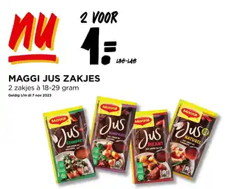 Jumbo MAGGI JUS ZAKJES 2 zakjes à 18-29 gram aanbieding