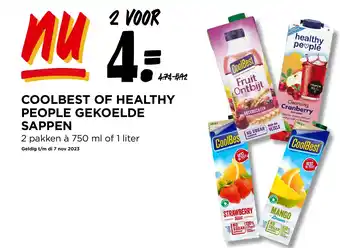 Jumbo COOLBEST OF HEALTHY PEOPLE GEKOELDE SAPPEN 2 pakken à 750 ml of 1 liter aanbieding