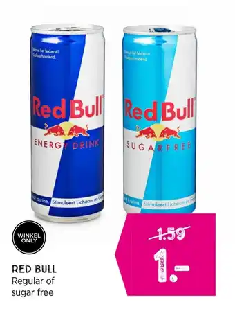 Xenos RED BULL Regular of sugar free aanbieding