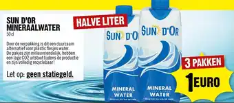 Dirck 3 Sun D'OR mineraalwater 3*500ml aanbieding