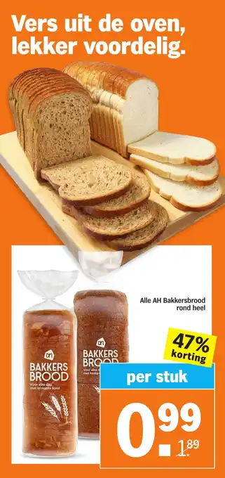 Albert Heijn Alle AH Bakkersbrood rond heel aanbieding