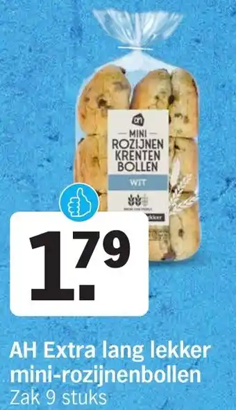 Albert Heijn AH Extra lang lekker mini-rozijnenbollen aanbieding