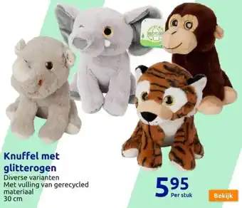 Action Knuffel met glitterogen aanbieding