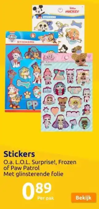 Action Stickers aanbieding