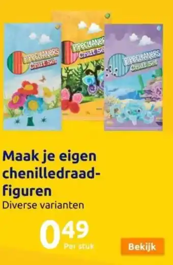 Action Maak je eigen chenilledraad-figuren aanbieding