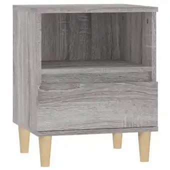 fonQ Vidaxl nachtkastje 40x35x50 cm grijs sonoma eikenkleurig aanbieding