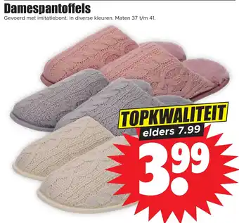 Dirk Damespantoffels aanbieding