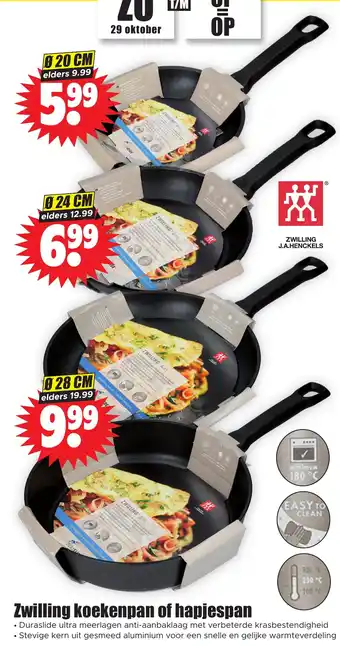 Dirk Zwilling koekenpan of hapjespan aanbieding