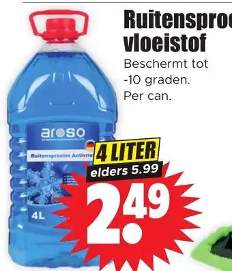 Dirk Ruitensproeier vloeistof 4 LITER aanbieding