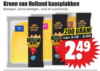 Dirk Kroon van Holland kaasplakken 200 GRAM aanbieding