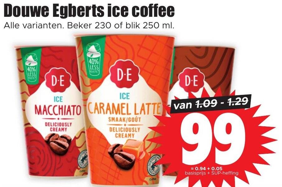 Douwe Egberts ice coffee aanbieding bij Dirk
