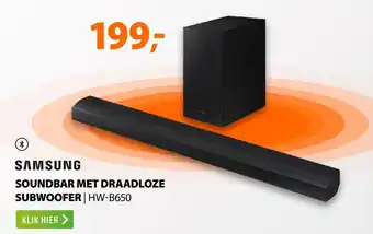 Expert SAMSUNG SOUNDBAR MET DRAADLOZE SUBWOOFER | HW-B650 aanbieding