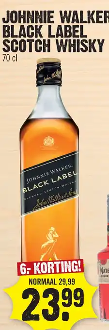 Super Dirck 3 JOHNNIE WALKER BLACK LABEL SCOTCH WHISKY 70 cl aanbieding