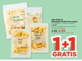 PLUS Alle PLUS of Biologisch PLUS Verse pasta aanbieding