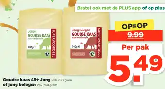 PLUS Goudse kaas 48+ jong aanbieding