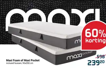 Beddenreus Maxi Foam of Maxi Pocket aanbieding