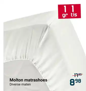 Beddenreus Molton matrashoes aanbieding