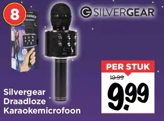 Vomar Voordeelmarkt Silvergear Draadloze Karaokemicrofoon aanbieding