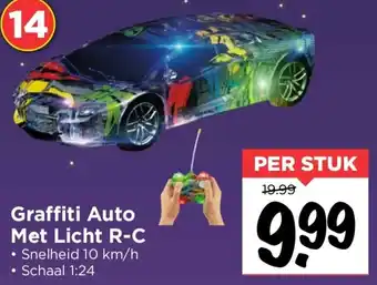 Vomar Voordeelmarkt Graffiti Auto Met Licht R-C aanbieding