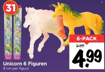 Vomar Voordeelmarkt Unicorn 6 Figuren 6-PACK aanbieding