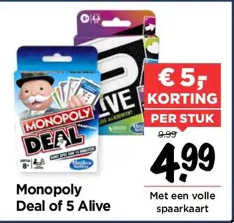 Vomar Voordeelmarkt Monopoly Deal of 5 Alive aanbieding