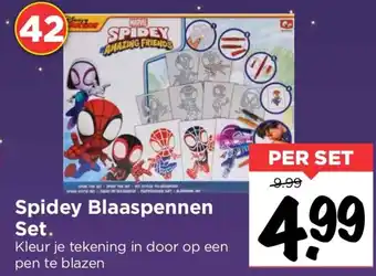 Vomar Voordeelmarkt Spidey Blaaspennen Set aanbieding