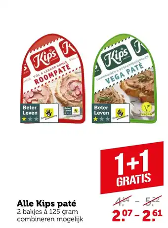 Coop Alle Kips paté 2 bakjes à 125 gram aanbieding