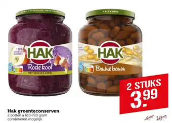 Coop Hak groenteconserven 2 potten à 610-720 gram aanbieding