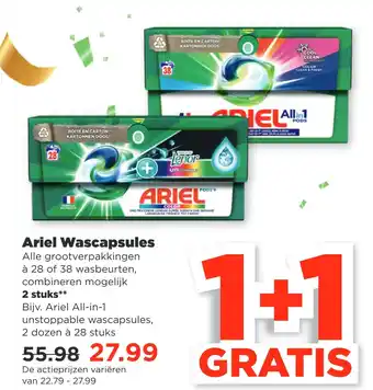 PLUS Ariel wascapsules aanbieding