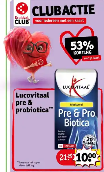 Kruidvat Lucovitaal pre & probiotica aanbieding