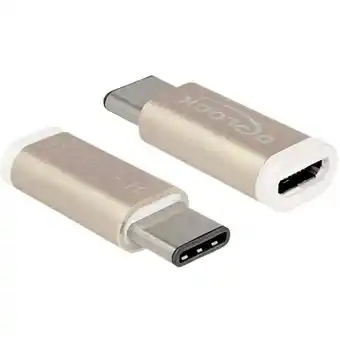 Conrad Delock usb 2.0 adapter [1x usb-c stekker - 1x micro-usb 2.0 b bus] 65677 aanbieding