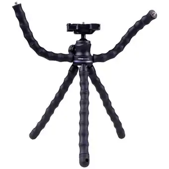 Conrad Dörr vlogging octopus speciaal statief 1/4 inch werkhoogte: 15 - 28.5 cm zwart incl. smartphonehouder, kogelkop aanbieding