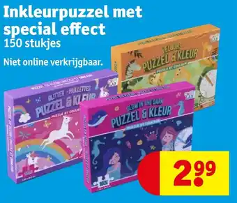 Kruidvat Inkleurpuzzel met special effect aanbieding