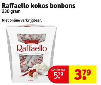 Kruidvat Raffaello kokos bonbons 230 gram aanbieding