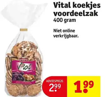 Kruidvat Vital koekjes voordeelzak 400 gram aanbieding