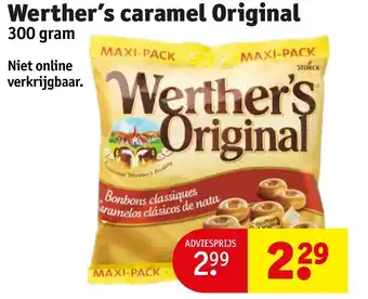 Kruidvat Werther's caramel Original 300 gram aanbieding