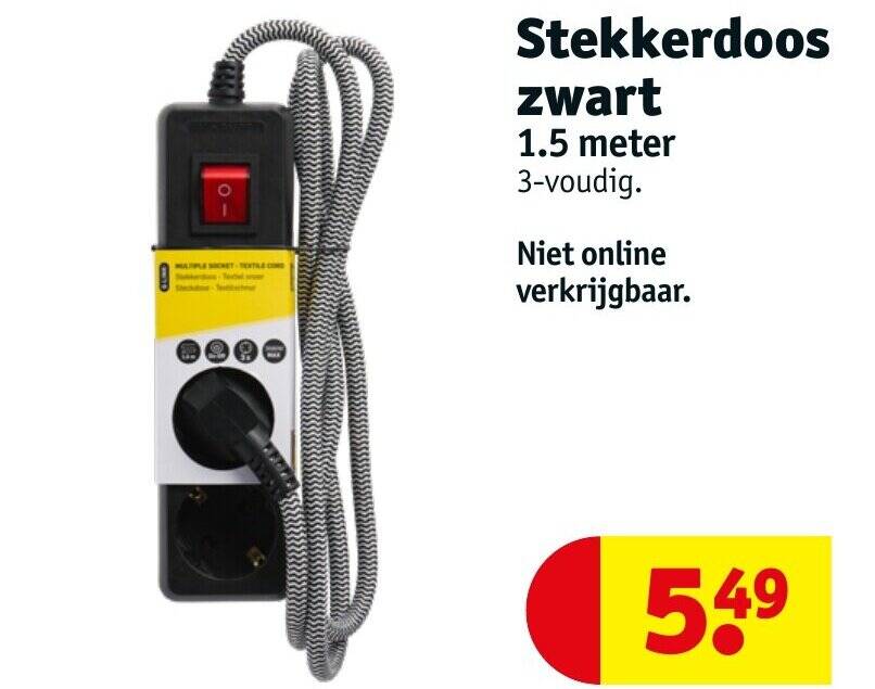 Philips 4-voudige stekkerdoos 1,5 meter black