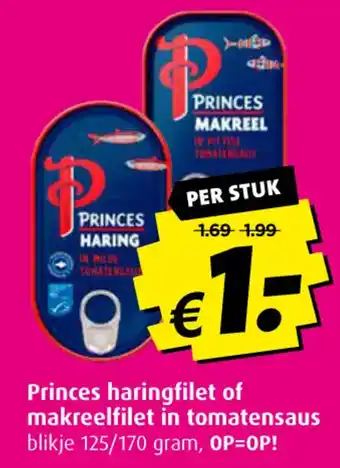 Boni Princes haringfilet of makreelfilet in tomatensaus aanbieding