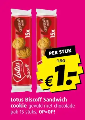 Boni Lotus Biscoff Sandwich cookie aanbieding