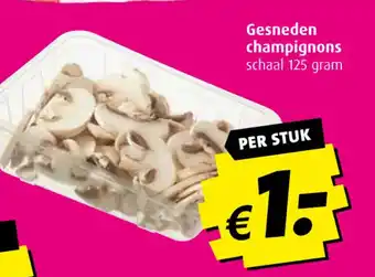 Boni Gesneden champignons schaal 125 gram aanbieding