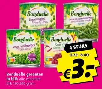 Boni Bonduelle groenten in blik alle varianten blik 150-200 gram aanbieding