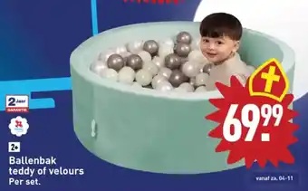 ALDI Ballenbak teddy of velours aanbieding