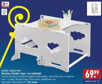 ALDI HOME CREATION Houten kinder leer- en statafel aanbieding